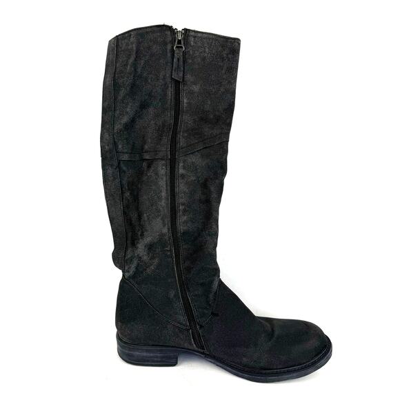 ESPRIT | Gray Knee High Faux Leather Buckle "Rory" Boots | Women's 9M - Picture 3 of 12